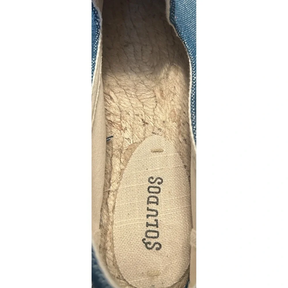 Soludos espadrilles blue canvas‎ shoes Southwestern embroidered Size 8.5 Women's